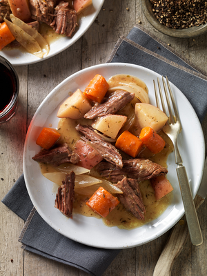 Cooked Beef Chuck Roast One Pot Meal with Slow Cooker