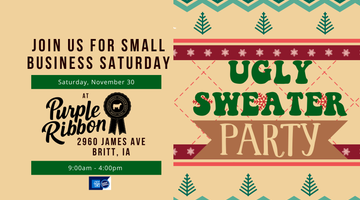 Ugly Sweater Party - Shop Small Business Saturday at the Farm