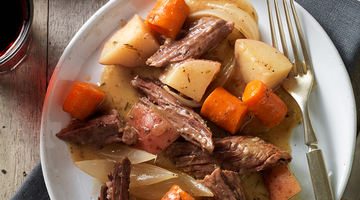 Cooked Beef Chuck Roast One Pot Meal with Slow Cooker 