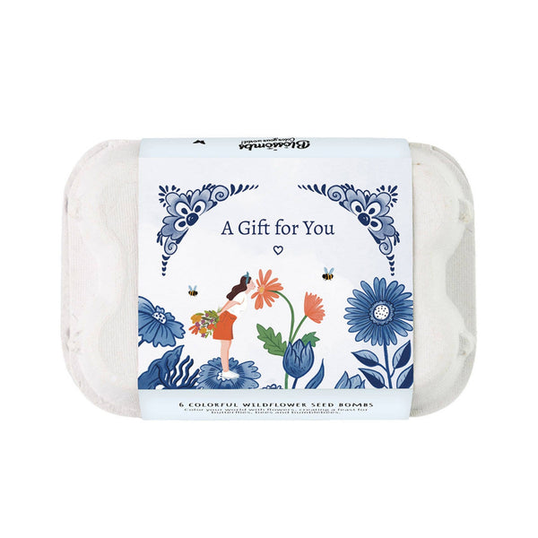 “A Gift for You” Wildflower Egg Carton | 6 Seed Balls