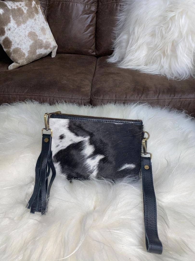 Cowhide Medium Pouch – Purple Ribbon Beef