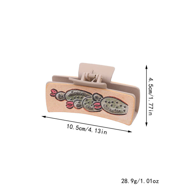 Western Cowgirl Hair Claw -Horsehair Leather Clip_CWAHA07309