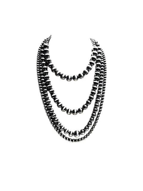 Western Navajo Pearl 4 Strands Necklace