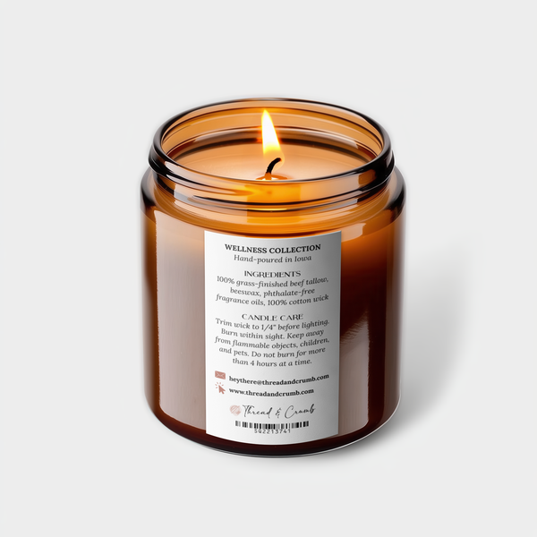 Eucalyptus Drift Wellness Candle | Beeswax + Tallow | 9 oz