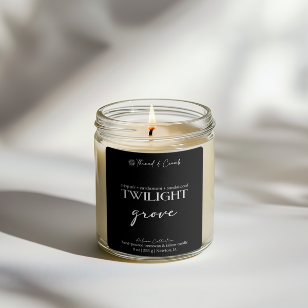 Twilight Grove Fall Candle | Beeswax + Tallow | 9 oz