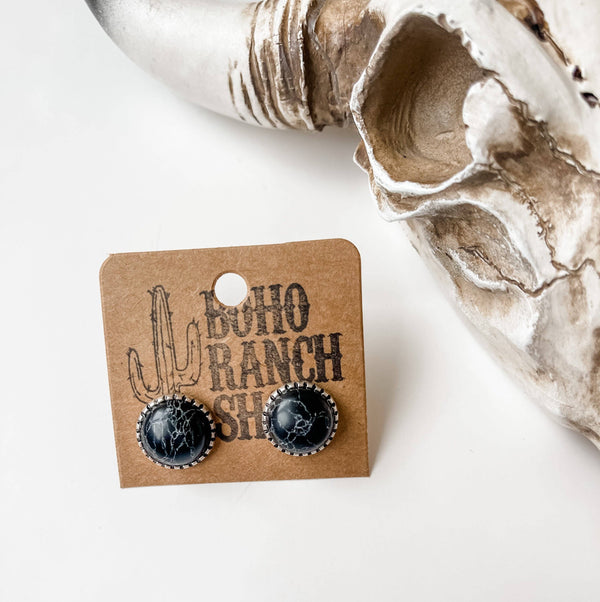 Western Round Stud Earrings