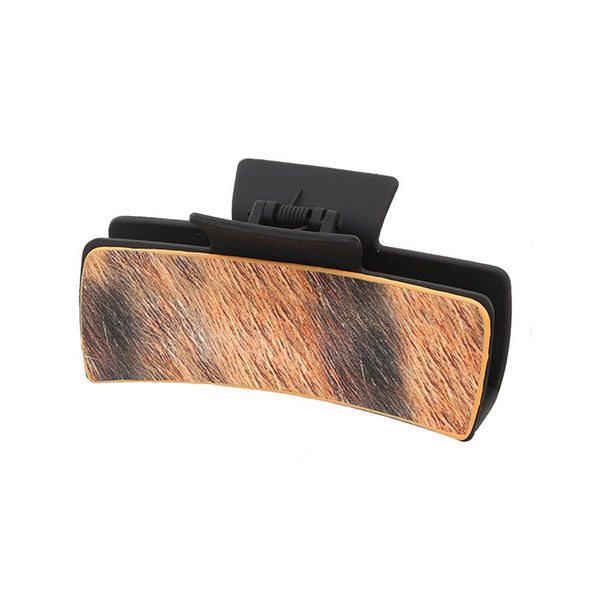 Western Cowgirl Hair Claw -Horsehair Leather Clip_CWAHA07309