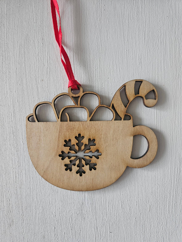 Wood Ornament - Hot Cocoa