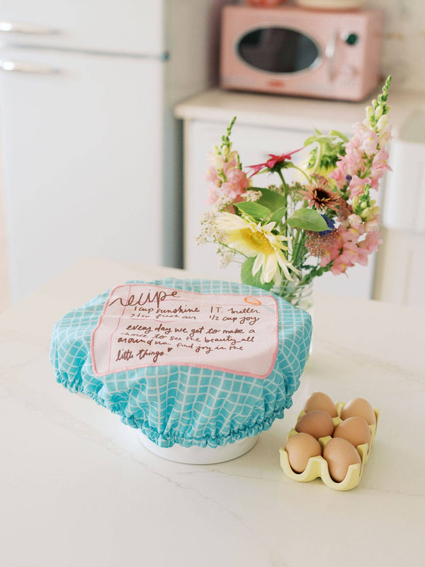 Recipe for a Happy Heart 10.5" Bowl Cover | Baking Gift