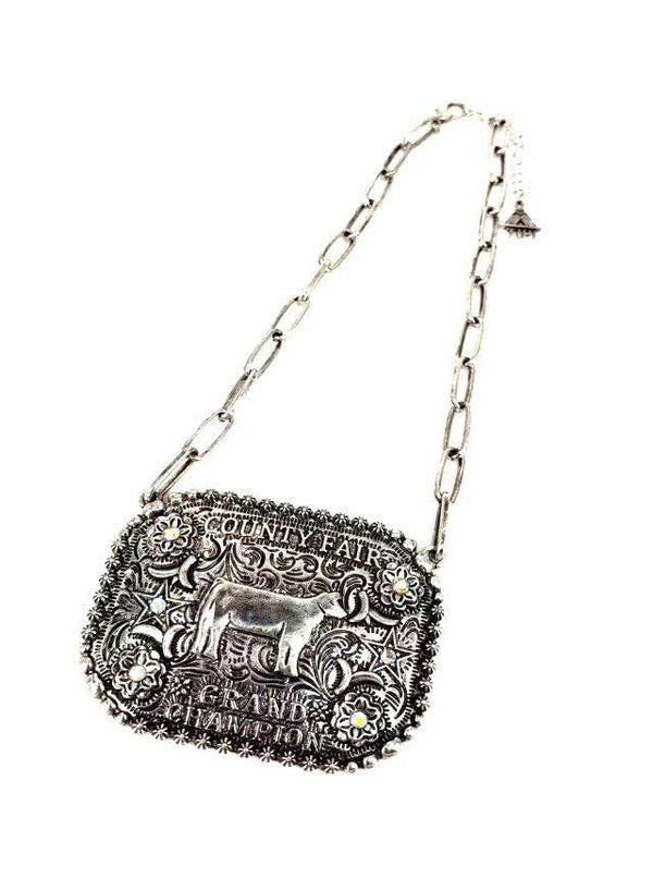 Western Large County Fair Champ Pendant Necklace