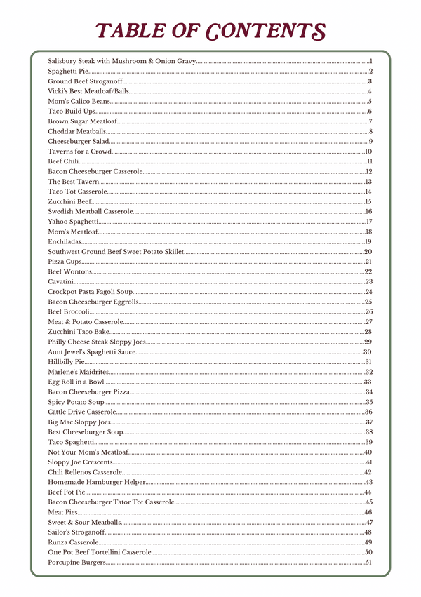 The Ultimate Ground Beef Cookbook